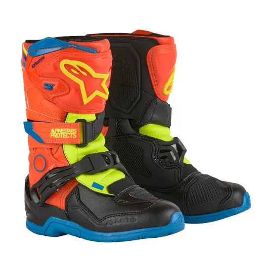 Alpinestars Tech 3S Kisgyerek Motocross 2024 Csizma (Narancs-Fekete-Sárga) 2014524-4755-10