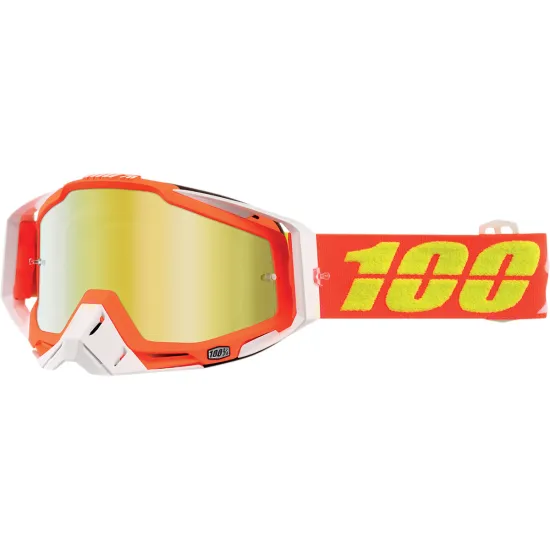 100% RACECRAFT RAZMATAZ OFFROAD GOGGLE TÜKRÖS ARANY LENCSE 50110-192-02