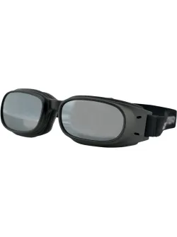 BOBSTER PISTON ADVENTURE GOGGLES BLACK LENSES MIRRORED SMOKE BPIS01R