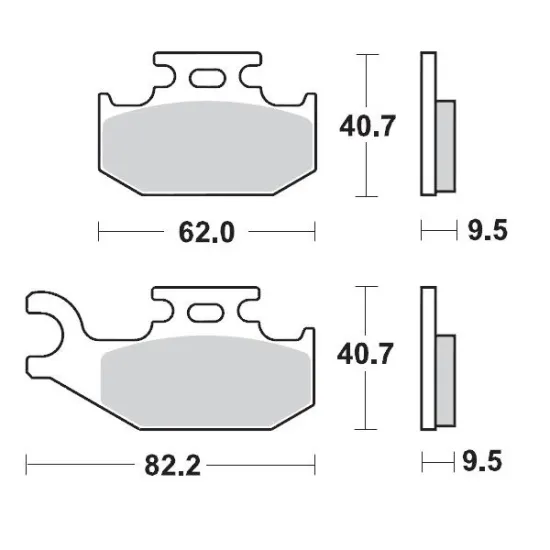 MOTO-MASTER Fékpofa ATV Sinter Pro Racing 095011