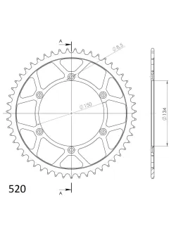 SUPERSPROX Steel Rear Sprocket RFE-460:50